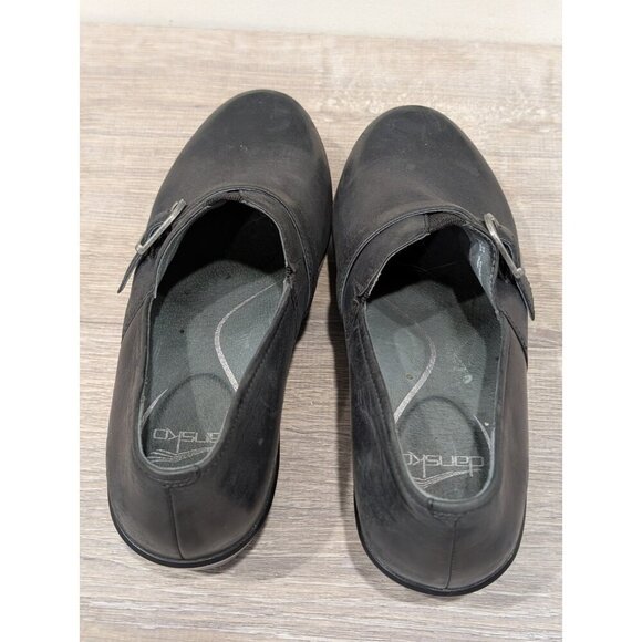 Dansko Tamara Womens Clog Size EU 39 - US 8.5-9 Buckle Black Leather Comfort - Picture 4 of 16